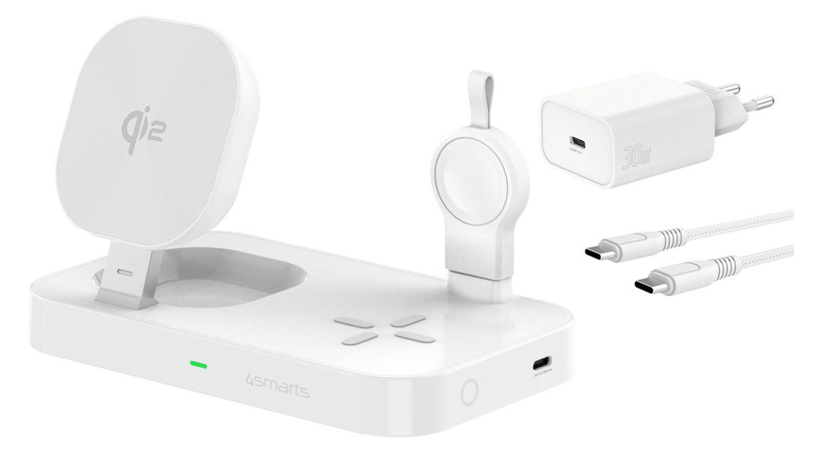 4smarts Qi2 Ladestation Trident mit Charger für Samsung Watch