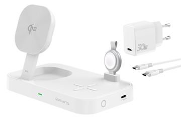 4smarts Trident - Kabelloses Ladegerät - Qi2 + AC-Netzteil - 25 Watt - 1 A (24 pin USB-C) von LumaTech