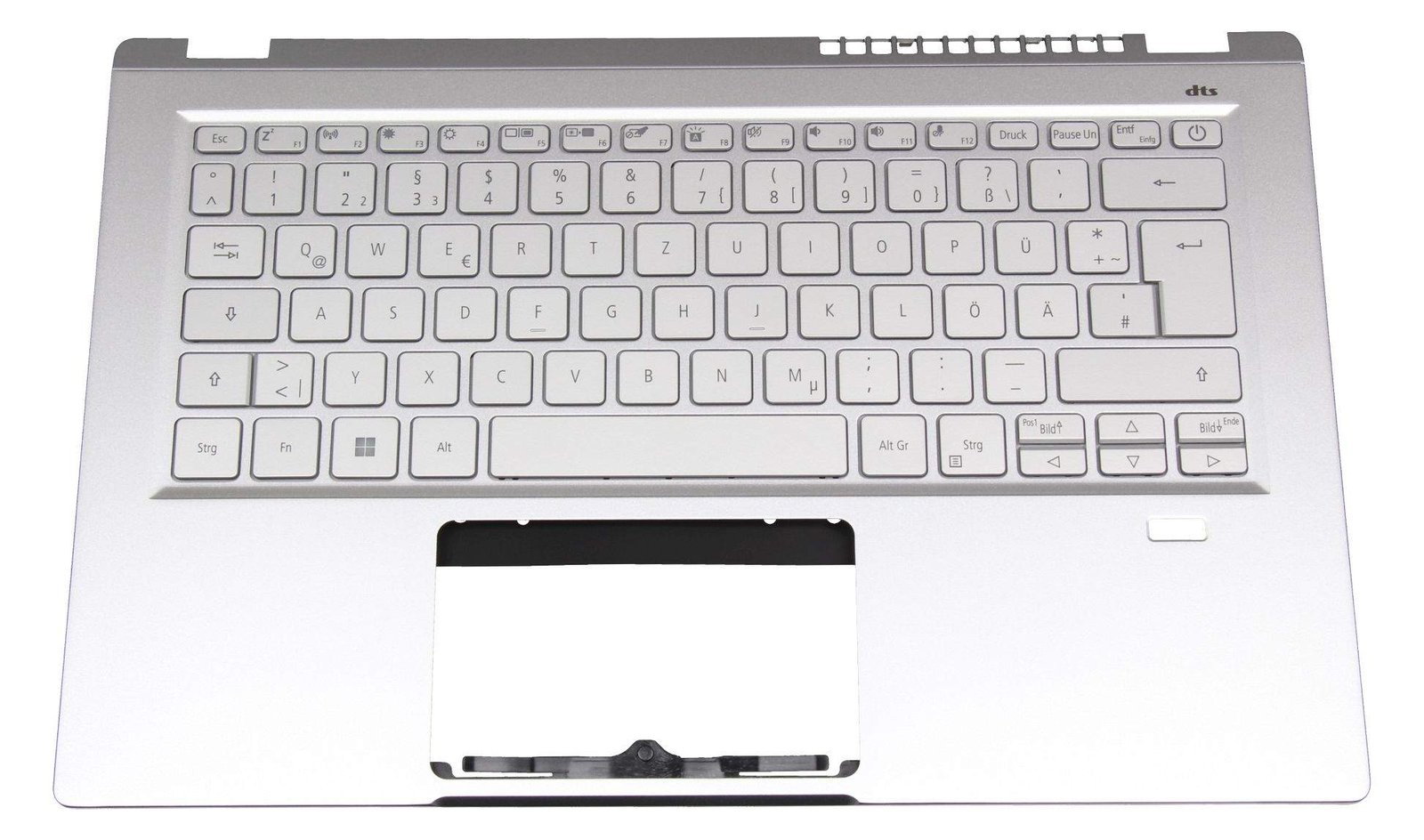Acer 6B.ABLN2.014 Tastatur inkl. Topcase - silber/silber mit - Tastatur - TL: Deutsch, QWERTZ