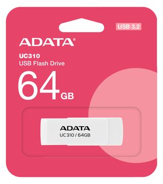 ADATA UC310 - 64 GB - USB Typ-A - 3.2 Gen 1 (3.1 Gen 1) - 100 MB/s - Drehring - Weiß von LumaTech