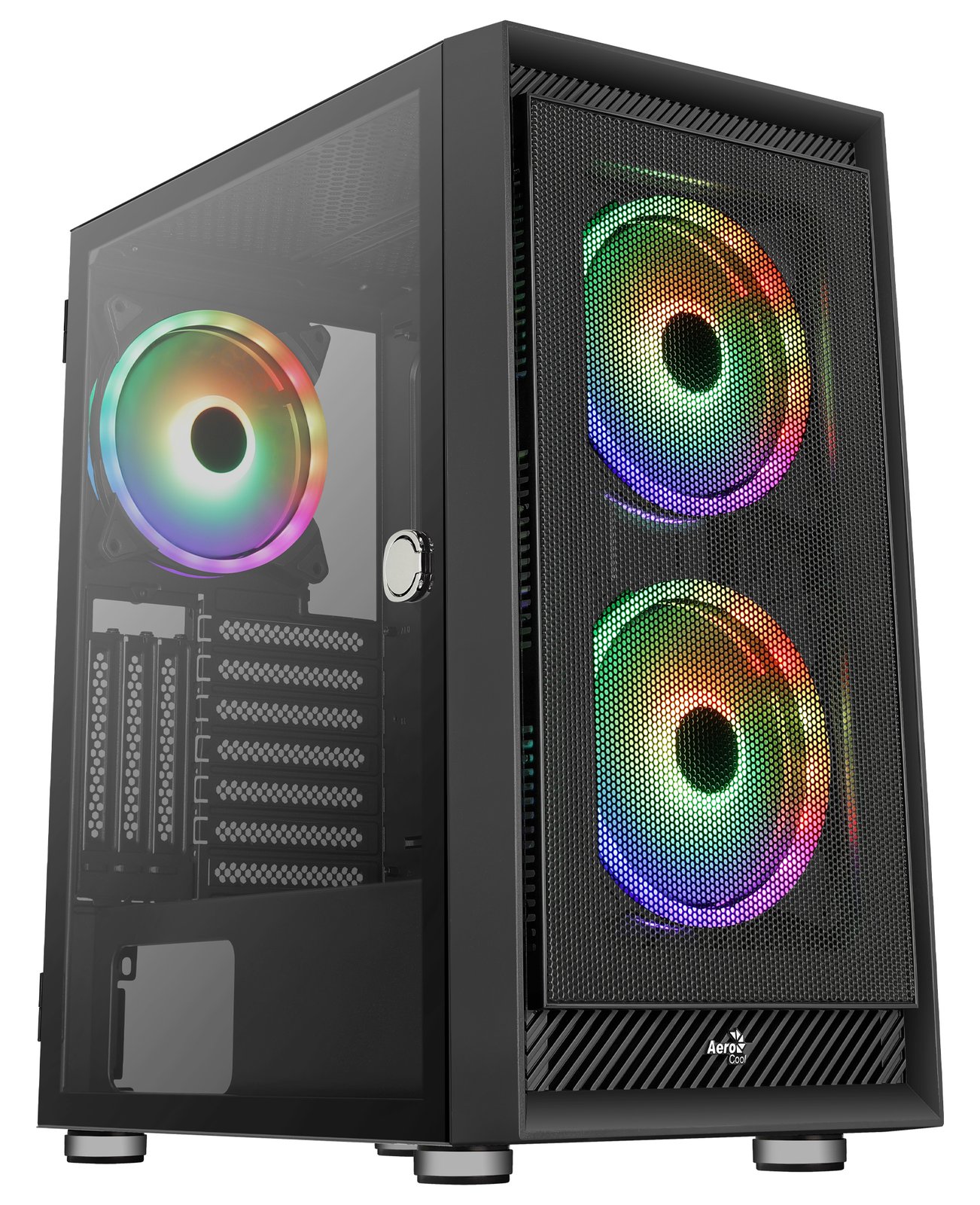 AEROCOOL ADVANCED TECHNOLOGIES AeroCool Graphite-G-BK-v3 - MDT - ATX - Seitenteil mit Fenster (gehärtetes Glas)