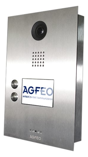 AGFEO IP-Video TFE 2 - 8,89 cm (3.5 Zoll) - TFT - 480 x 320 Pixel - Edelstahl - IP65 - Schnelles Ethernet