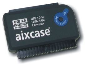 Aixcase blackline AIX-BLUSB3SI-PS - Speicher-Controller mit OneTouchEasy-Button (OTB) von LumaTech