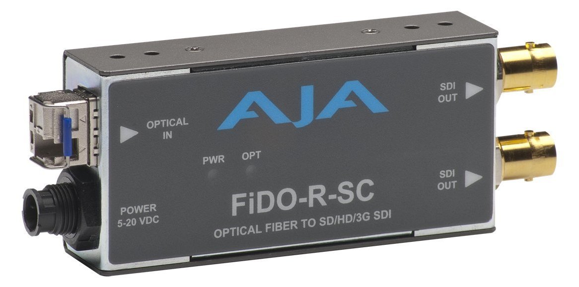 AJA FiDO-R-SC Single Channel SC Fiber to SDI with Dual SDI Outputs