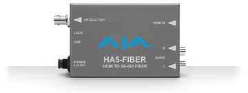 AJA HA5-Fiber - Aktiver Videokonverter - Grau - 1920 x 1080 - - - 480p,525i,576p,625i,720p,1080i,1080p - HDMI von LumaTech