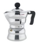 Alessi Moka - Moka pot - Aluminium - Aluminium - 96 mm - 164 mm