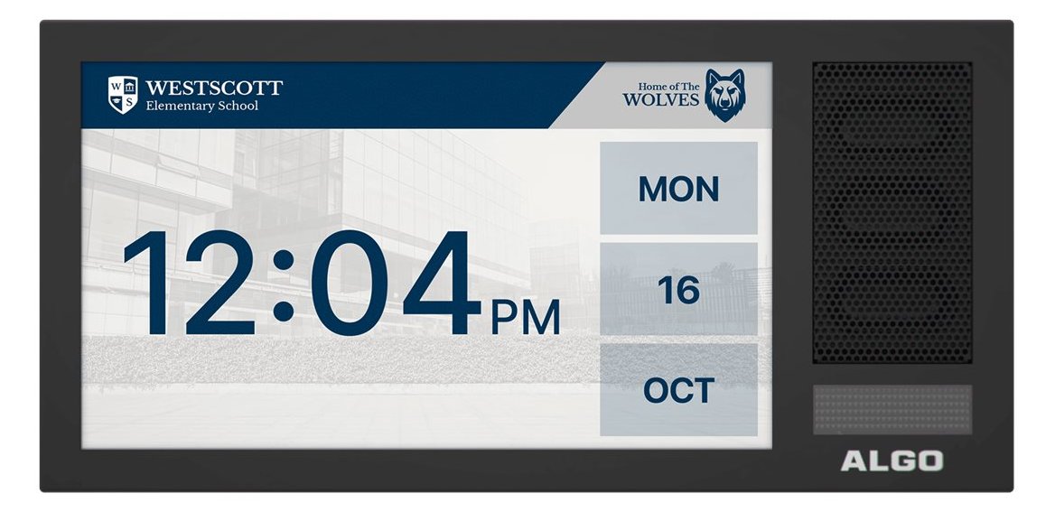 Algo 8410 IP DIGITAL DISPLAY WITH SPEAKER - SINGLE SIDED