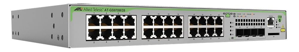Allied Telesis CentreCOM AT-GS970M/28 - Switch - L3 - managed - 24 x 10/100/1000 + 4 x SFP (mini-GBIC)
