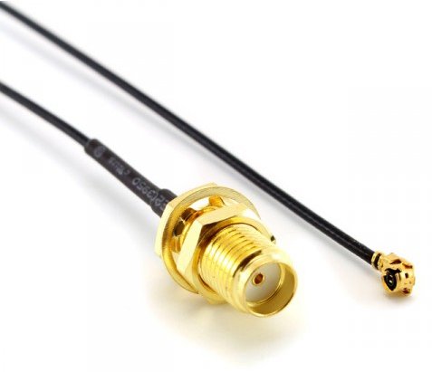 ALLNET ANT-PIG-UFL-SMAF-30 Koaxialkabel U.FL SMA 0,3 m Schwarz - Gold von LumaTech