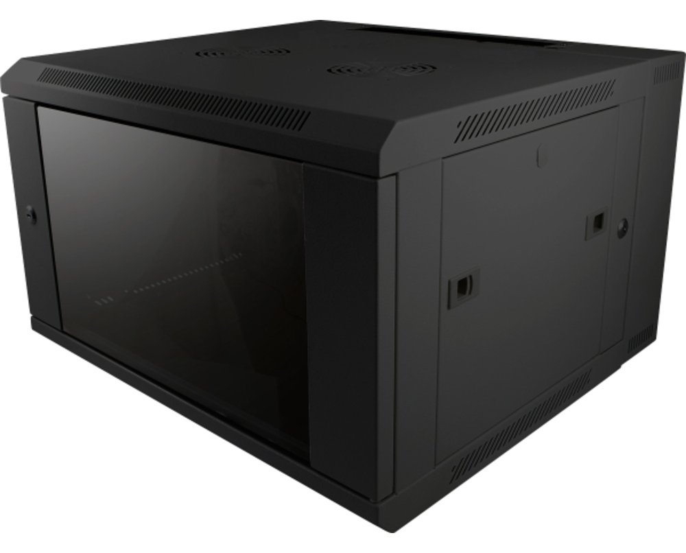 ALLNET SMB Series - Schrank Netzwerkschrank - geeignet für Wandmontage - Schwarz, RAL 9005 - 18U - 48.3 cm (19)