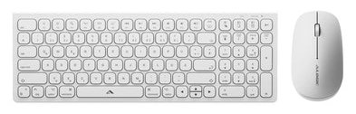 Alogic Echelon Compact USB-C BT Keyboard + Mouse White - Tastatur - USB Typ C - TL: Deutsch, QWERTZ