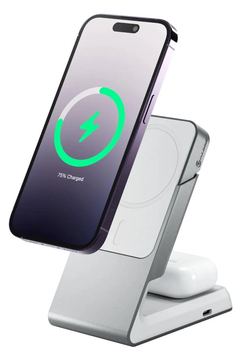 Alogic Matrix - Kabelloses Ladegerät - 2-in-1 - 15 Watt (magnetisch) - weiß von LumaTech