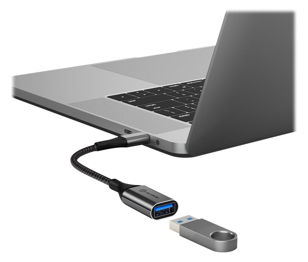 Alogic Super Ultra - USB-Adapter - 24 pin USB-C (M) - zu USB Typ A (W) - USB 3.1 Gen 1 - 15 cm - Space-grau