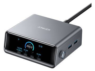 Anker Innovations Anker Prime - Netzteil - GaNPrime - 250 Watt - 5 A - 6 Ausgabeanschlussstellen (4 x USB-C, 2 x USB) von LumaTech