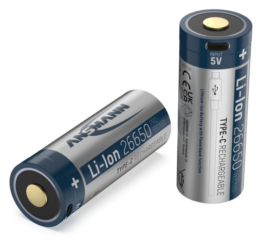 Ansmann 26650 USB-C Akku Li-Ion - Akku - Micro (AAA)