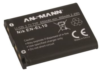 Ansmann A-Nik EN EL 10 - Batterie - Li-Ion - 650 mAh von LumaTech