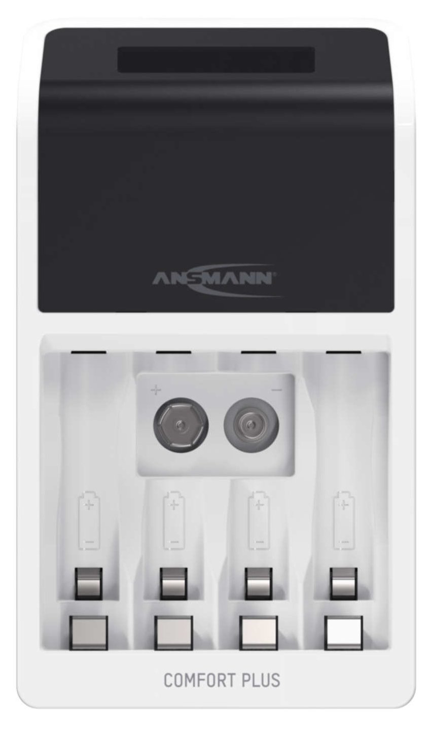 Ansmann Comfort Plus - Nickel-Metallhydrid (NiMH) - Überlast - Überhitzung - 9V - AA - AAA - Akkus/Batterien enthalten