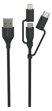 Ansmann Daten-/Ladekabel USB 3in1 120cm - Kabel - Digital/Daten von LumaTech