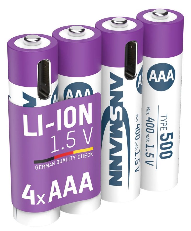 Ansmann LR03 USB-C Micro AAA -Akku Li-Ion 500 mAh 1.5 V 4 St. 1311-0028 - Akku - Micro (AAA)