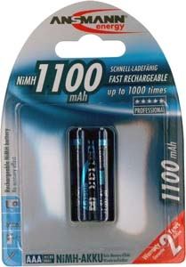 Ansmann Micro - Batterie 2 x AAA - NiMH - (wiederaufladbar) von LumaTech