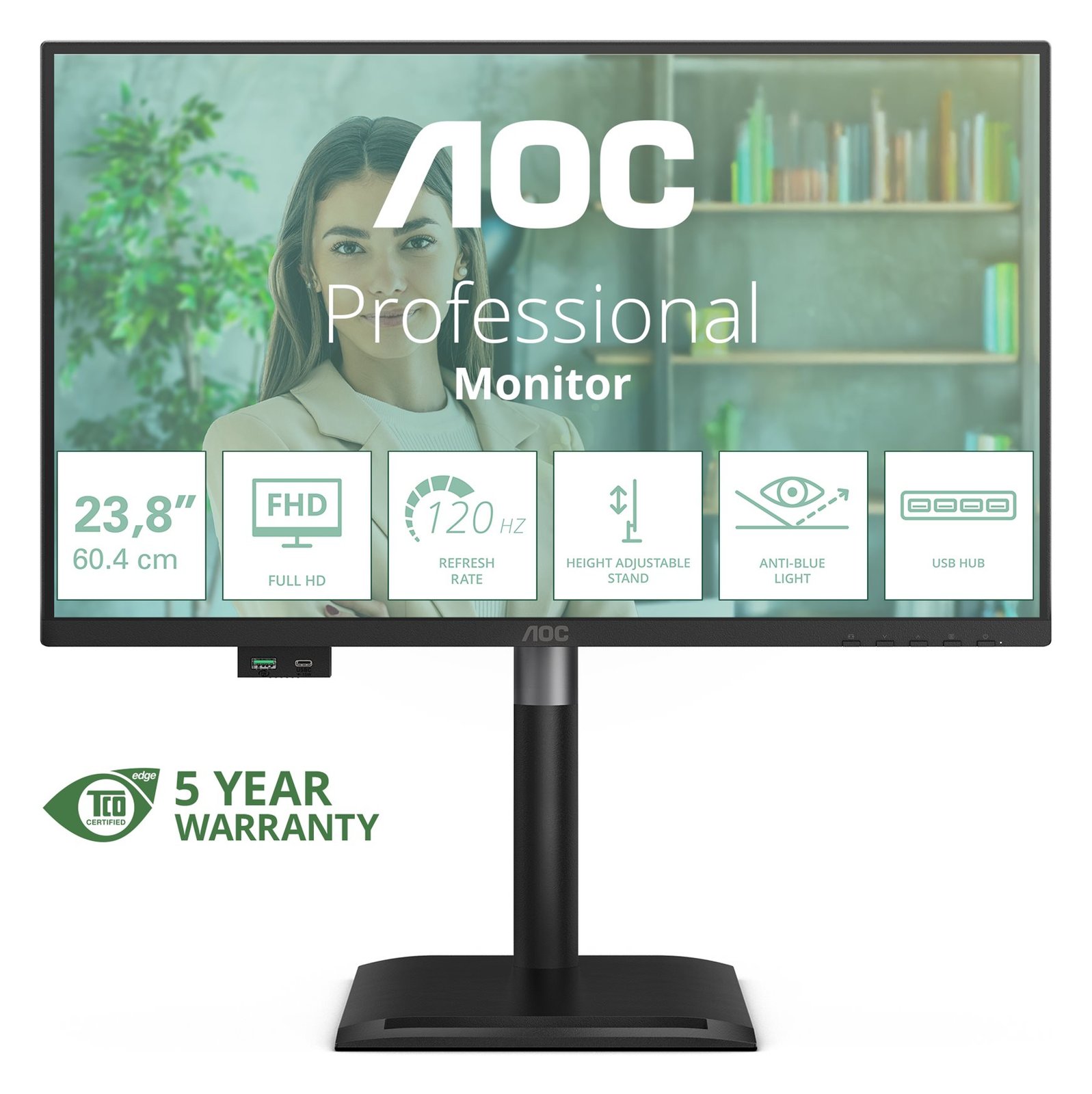 AOC 24P4U - LED-Monitor - 61 cm (24) - 1920 x 1080 Full HD (1080p)