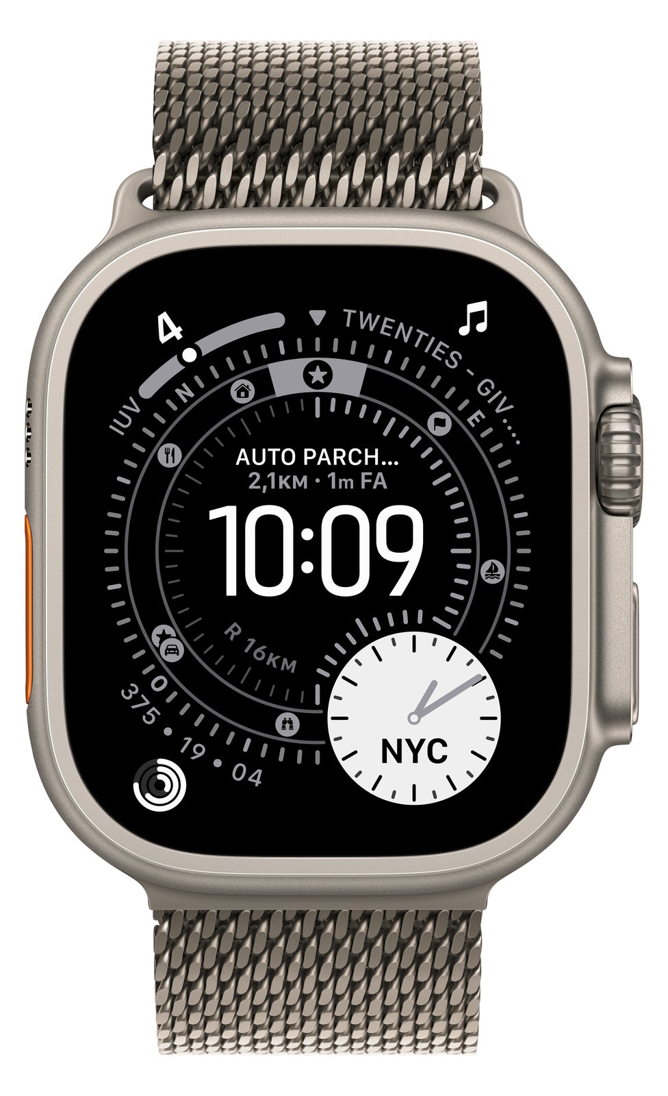 Apple Loop für Smartwatch - 49 mm, natürliche Titan-Oberfläche
