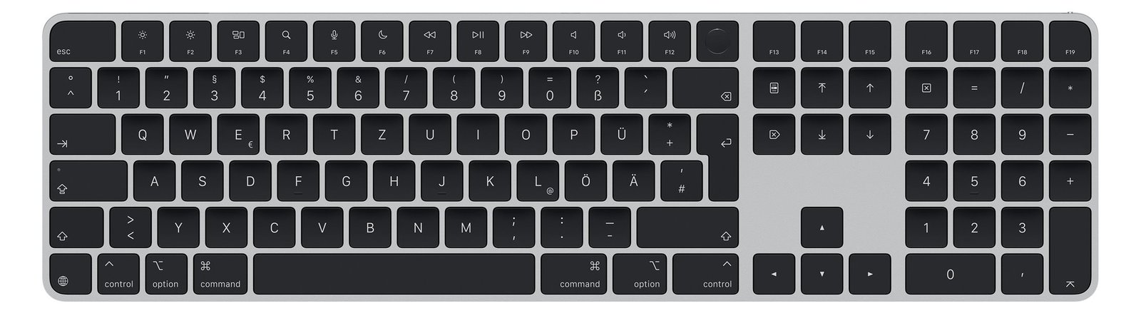 Apple Magic Keyboard with Touch ID and Numeric Keypad - schwarze Tasten - TL: Deutsch, QWERTZ