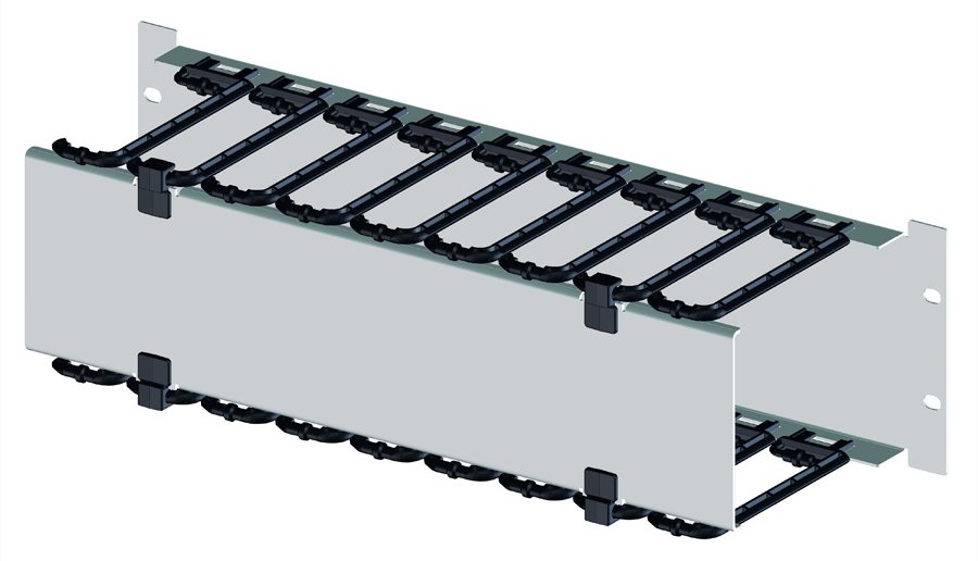 APRA 19-Kabelmngr. Klappblende l'grau - Rack-Zubehör - 2 HE