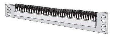 APRA apraNET - Kabelführungsplatte für Schaltschrank - Hellgrau, RAL 7035 - 1U - 48.3 cm (19)