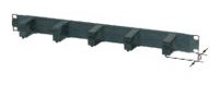 APRA apraNET - Kabelführungsplatte für Schaltschrank - Schwarz, RAL 9005 - 1U - 48.3 cm (19)