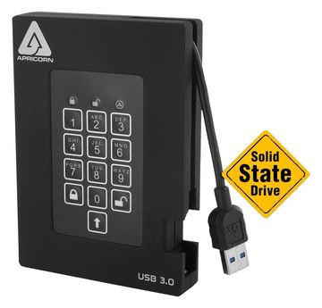 Apricorn Aegis Padlock Fortress - SSD - verschlüsselt - 256 GB - extern (tragbar) - 2.5 (6.4 cm) - USB 3.0 von LumaTech