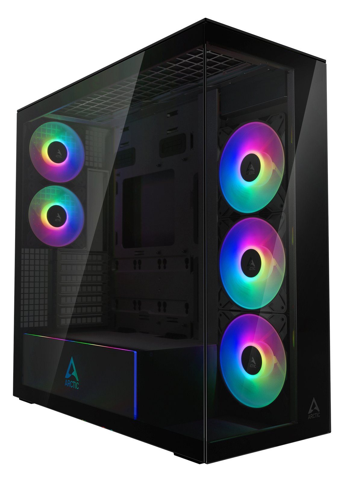Arctic Geh Xtender Mirror Black - Midi/Minitower - ATX