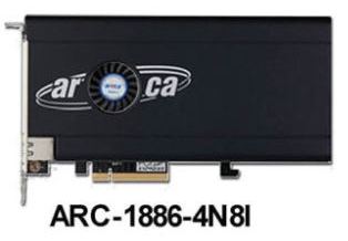 Areca Raid Controller ARC-1886-4N8I 4x M.2 und 8-Port Tri Mode 1x SFF 8654 PCIe 4.0 - Raid-Controller - Serial ATA von LumaTech