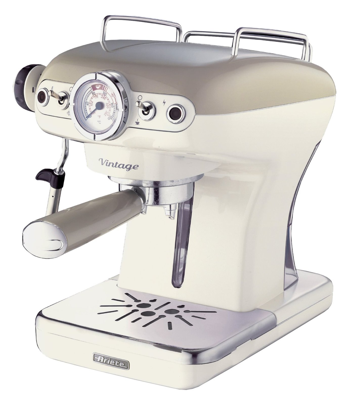 Ariete Vintage 1389 - Kaffeemaschine mit Milchaufschäumer