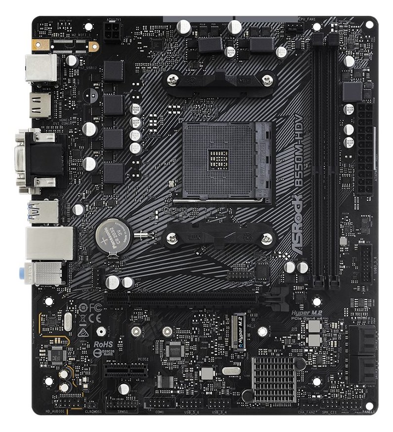 ASRock B550M-HDV - Motherboard - micro ATX - Socket AM4 - AMD B550 Chipsatz