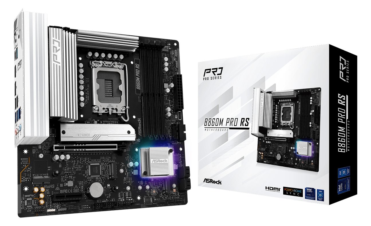 ASRock B860M Pro RS - Motherboard - micro ATX - LGA1851-Sockel - B860 Chipsatz - Onboard-Grafik (CPU erforderlich)