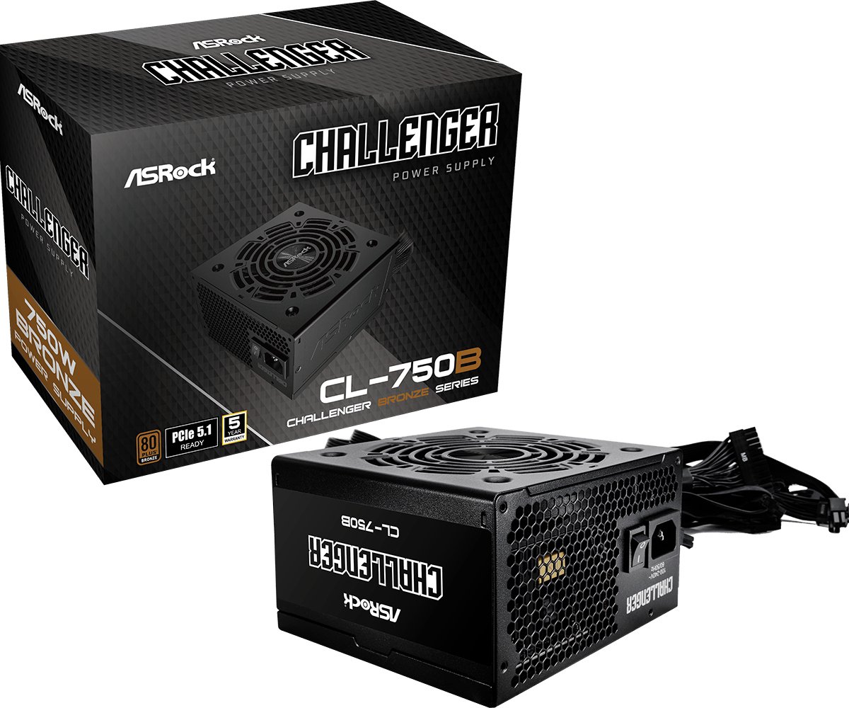 ASRock Challenger CL-750B Stromforsyning 850Watt - PC-/Server Netzteil