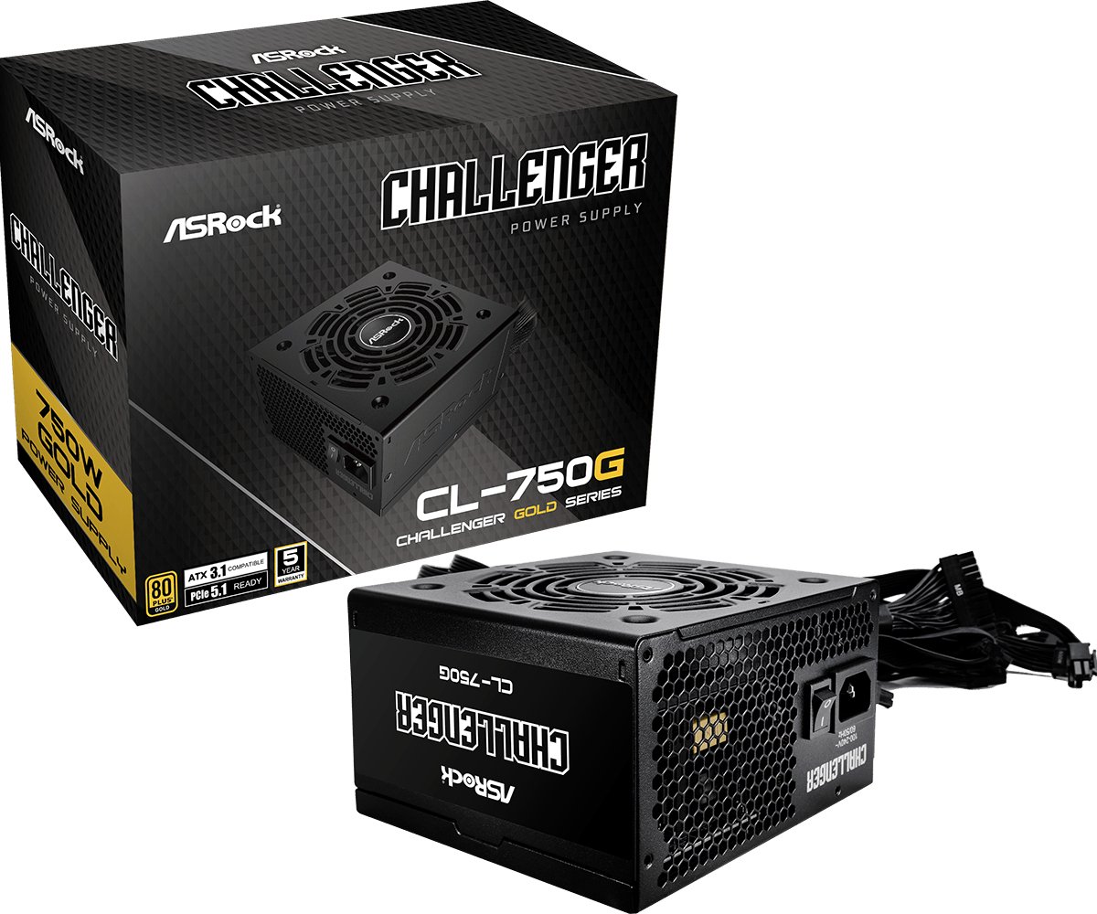 ASRock Challenger CL-750G Stromforsyning 850Watt - PC-/Server Netzteil