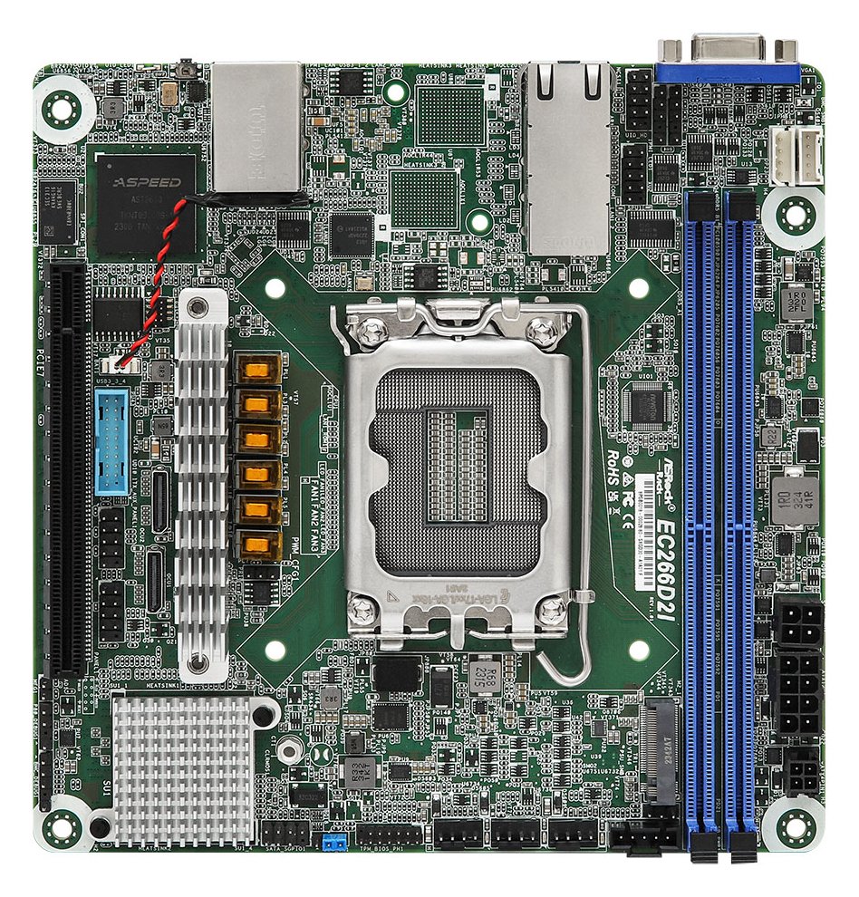 ASRock Mainboard EC266D2I mini-ITX Sockel 1700 DDR5-only Single - Mainboard - Intel Sockel 1700 (Core i)