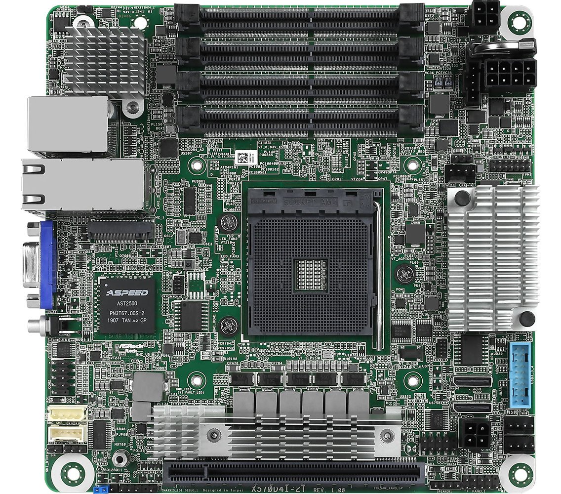 ASRock Rack X570D4I-2T - Motherboard - Mini-ITX - Socket AM4 - AMD X570 Chipsatz