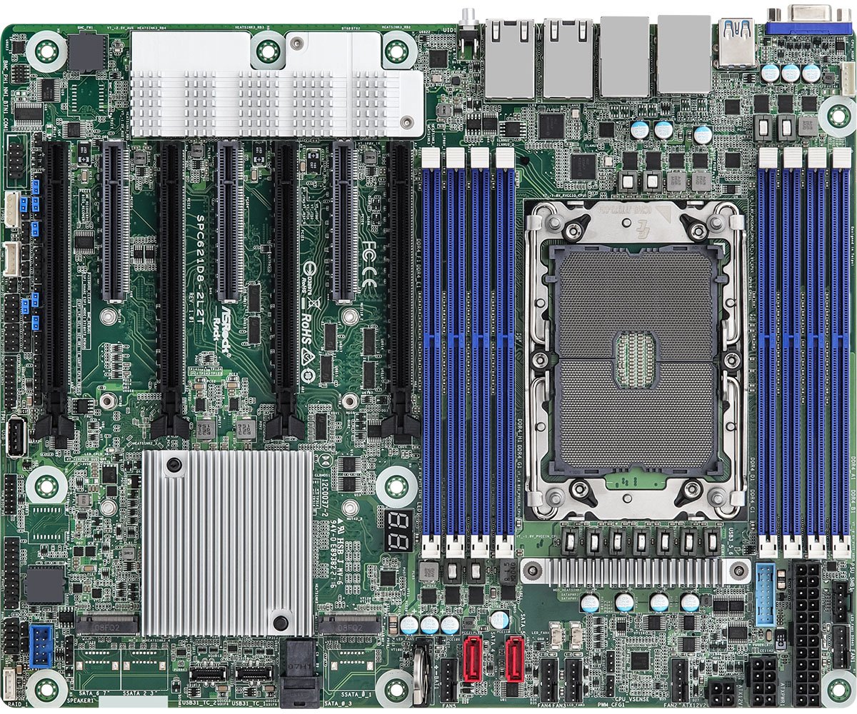ASRock SPC621D8 - Intel - LGA 4189 - Intel® Xeon® - DDR4-SDRAM - DIMM - 1.2 V - C621A Chipsatz - ATX