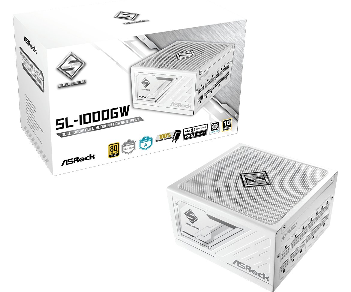 ASRock Steel Legend SL-1000GW ATX 80+ Gold WH retail - PC-/Server Netzteil - ATX