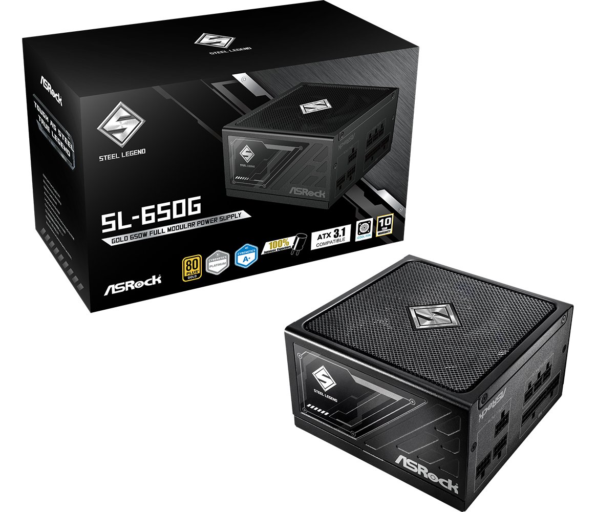 ASRock Steel Legend SL-650G ATX 80+ Gold BK retail - PC-/Server Netzteil - ATX