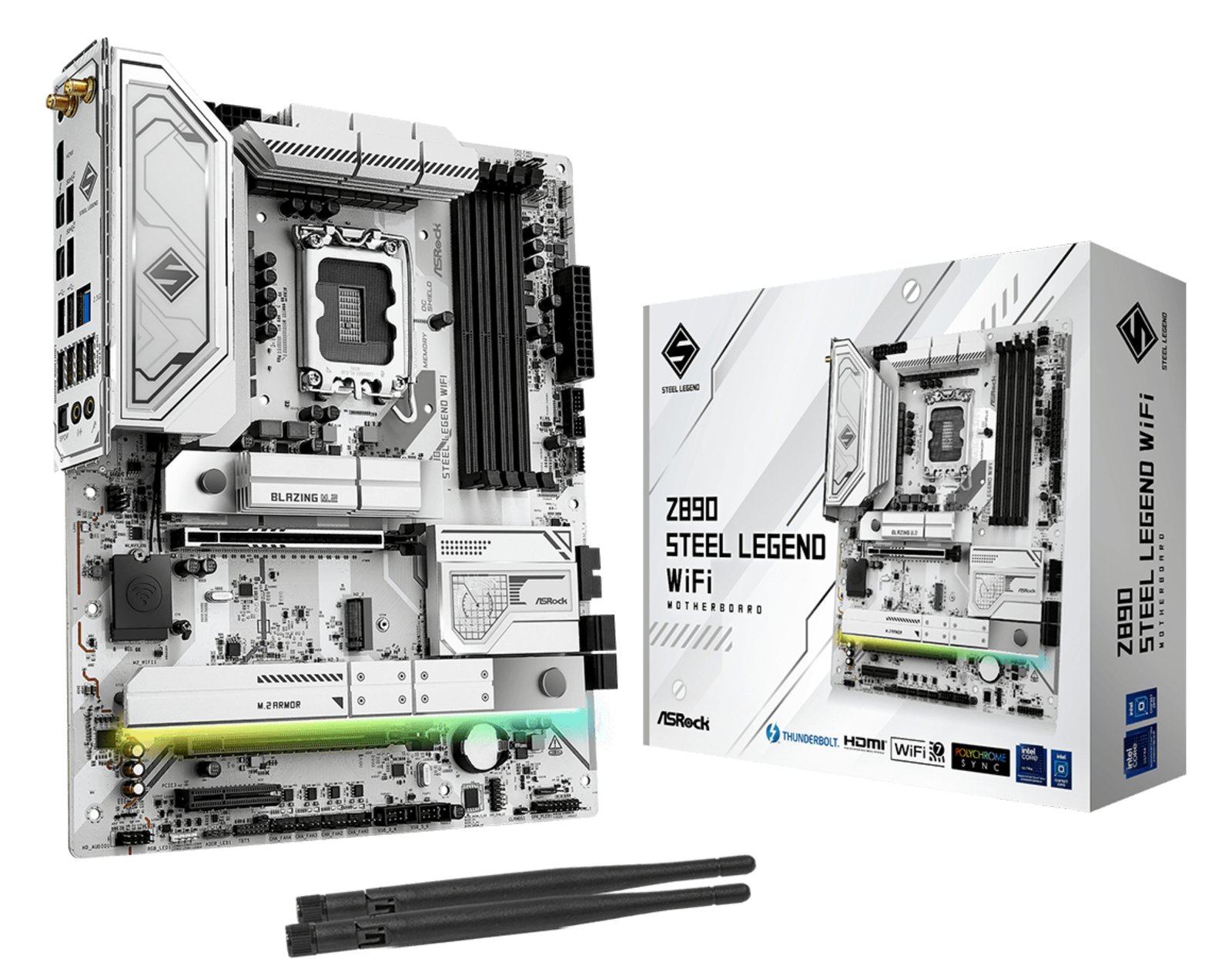 ASRock Z890 STEEL LEGENd WiFi - Motherboard - ATX - LGA1851-Sockel - Z890 Chipsatz - USB4, USB-C 3.2 Gen 2x2
