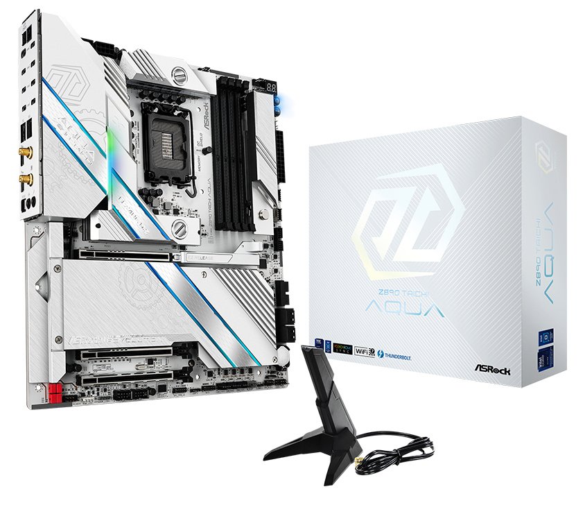 ASRock Z890 TAICHI AQUA - Motherboard - E-ATX - LGA1851-Sockel - Z890 Chipsatz - USB4, USB-C 3.2 Gen2, USB-C 3.2 Gen 1