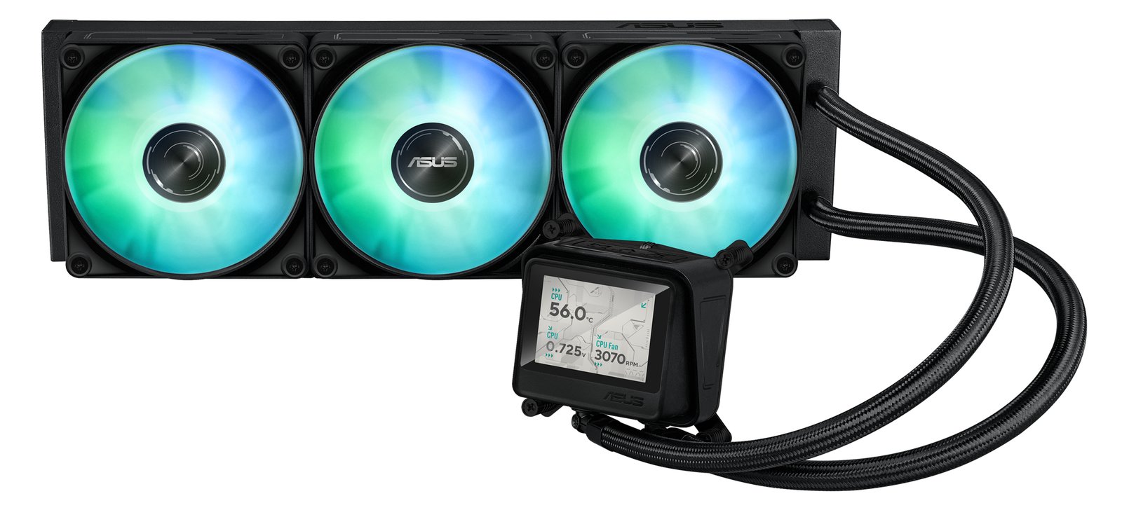 ASUS MAX Gaming LC 360 ARGB LCD - Wasserkühlung - Kühlergröße: 360 mm - (für: AM4, AM5, LGA1851, LGA1700) - Schwarz