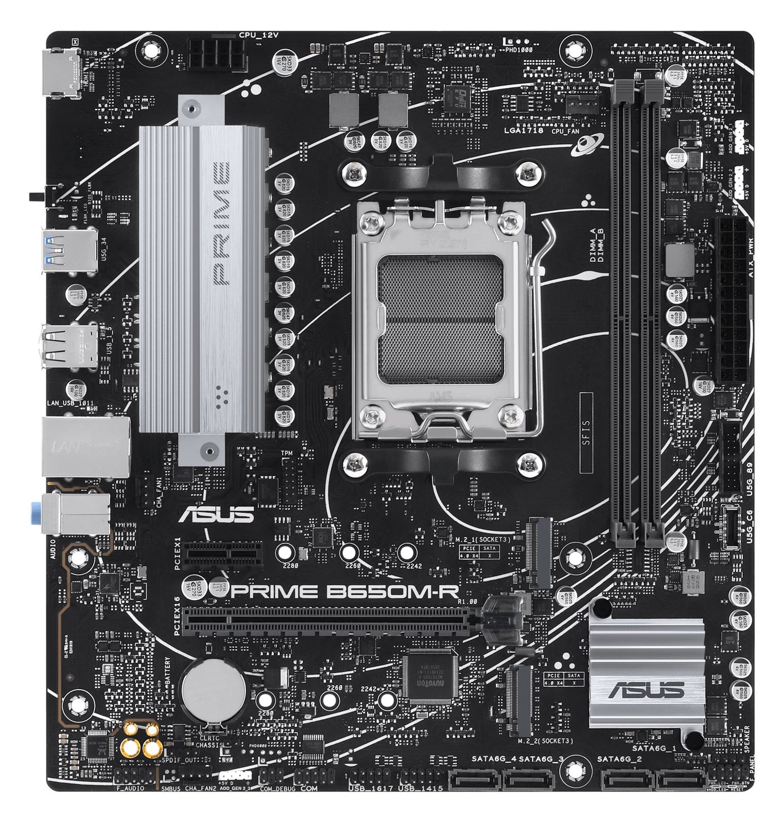 ASUS PRIME B650M-R - Motherboard - micro ATX - Socket AM5 - AMD B650 Chipsatz - USB 3.2 Gen 1, USB-C 3.2 Gen 1