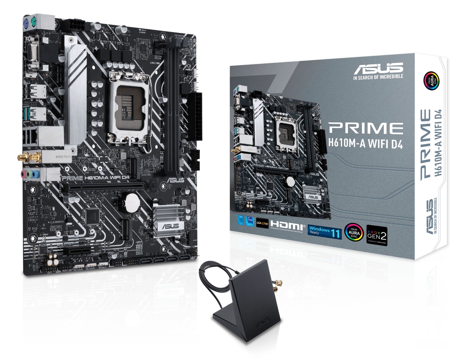 ASUS PRIME H610M-A WIFI D4 - Motherboard - micro ATX - LGA1700-Sockel - H610 Chipsatz