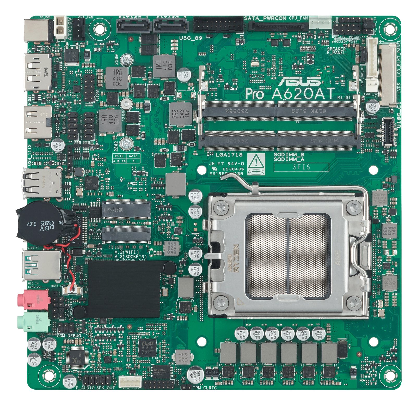 ASUS PRO A620AT-CSM - Motherboard - Mini-ITX - Socket AM5 - AMD A620A Chipsatz - Gigabit LAN