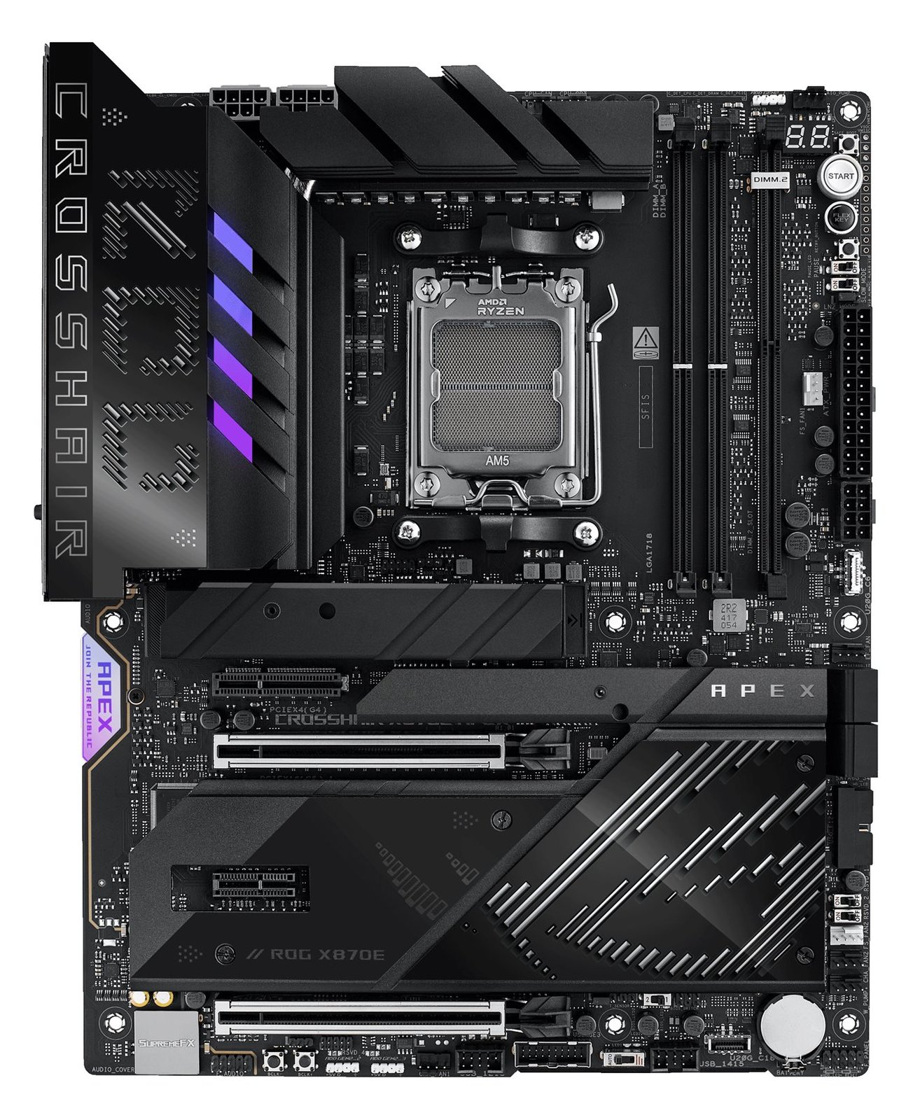 ASUS ROG CROSSHAIR X870E APEX - Motherboard - ATX - Socket AM5 - AMD X870E Chipsatz - Wi-Fi 7, Bluetooth, 5 GB Ethernet
